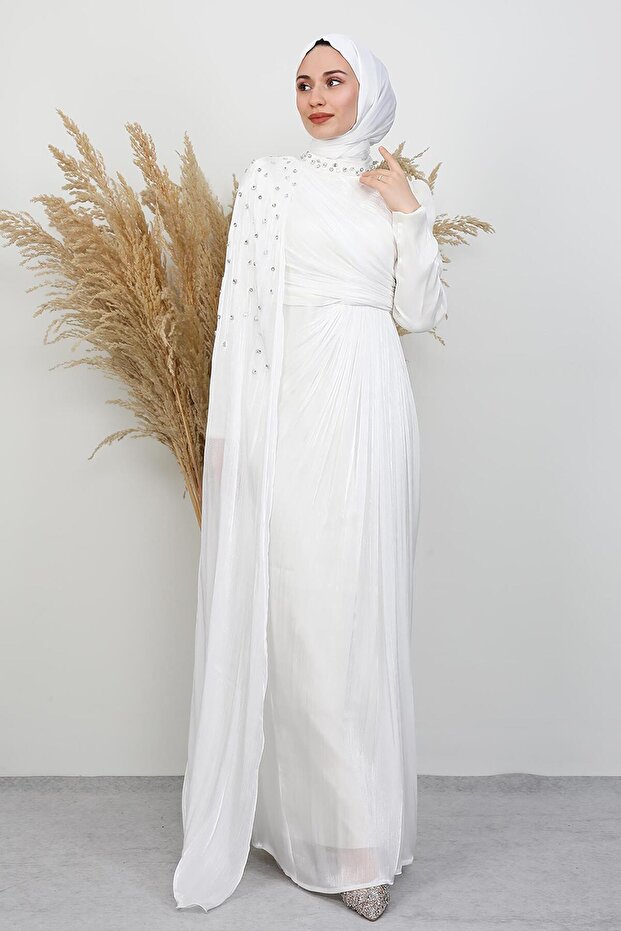 İlkin Yoryo Evening Dress White