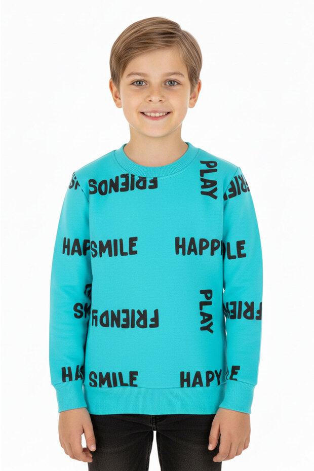 سويت شيرت للأولاد مطبوع 2 خيوط مزخرفة - 2