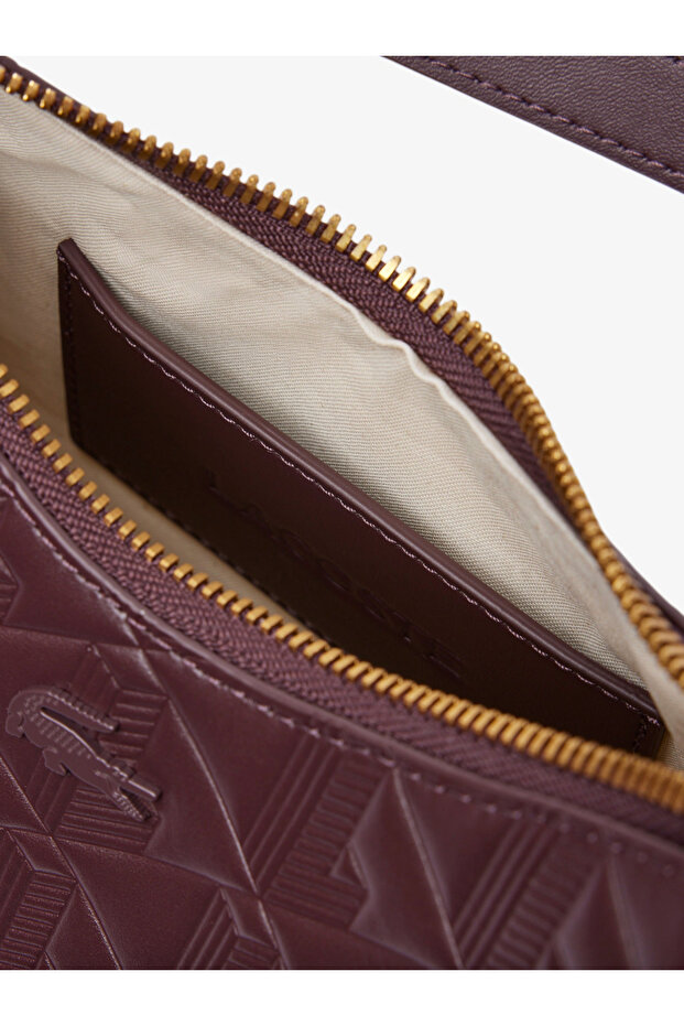 Maheki Embossed Leather Half Moon Purse - 5