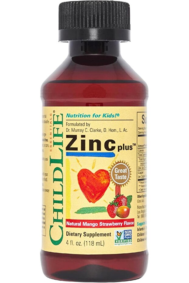 Liquid Zinc Plus for Kids & Toddler, Mango Strawberry, 4 Fl Oz
