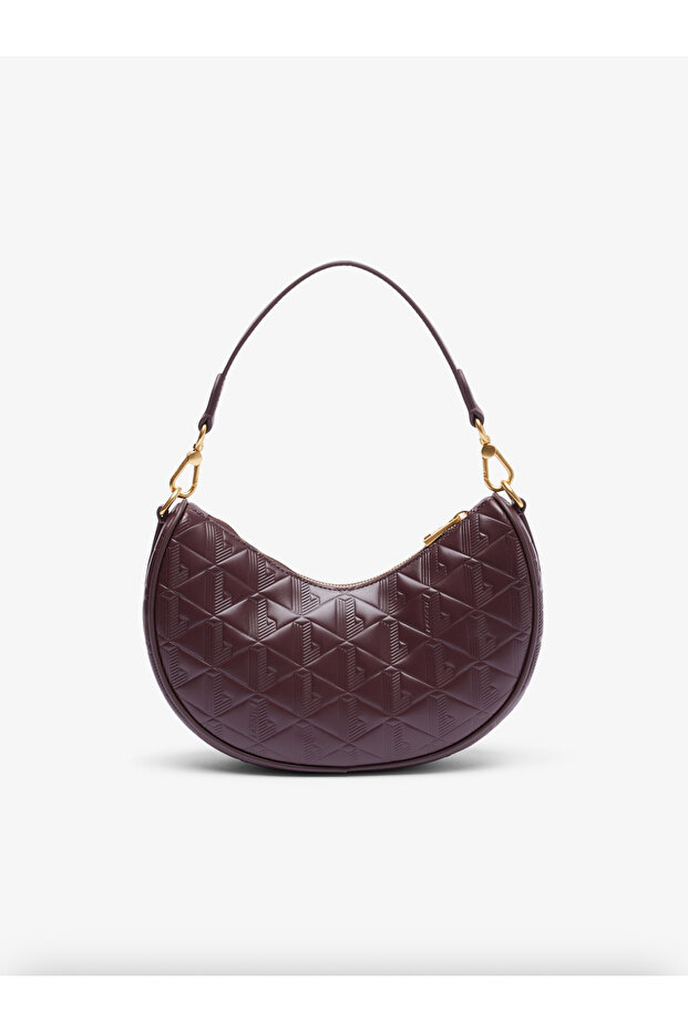 Maheki Embossed Leather Half Moon Purse - 3