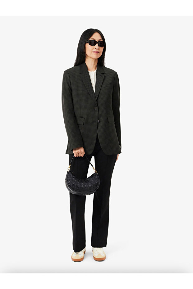 Maheki Embossed Leather Half Moon Purse - 6