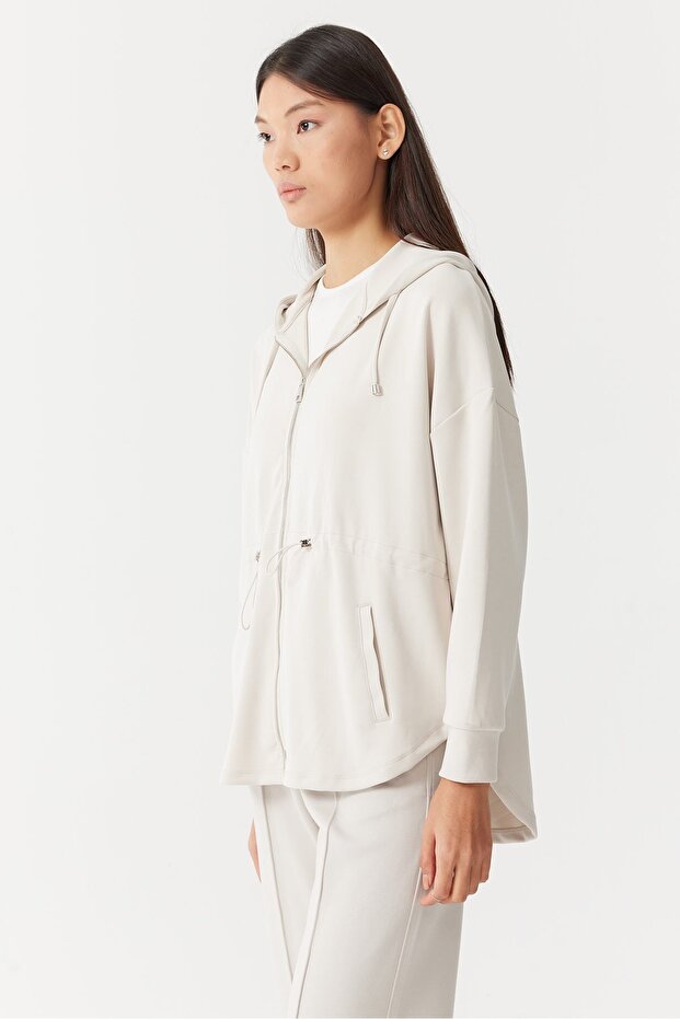 Kadın Kapüşonlu Sweat Üst - 4