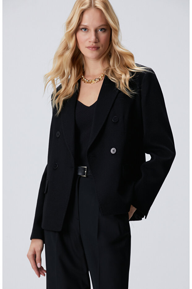 Limited Siyah Kaşmir Ceket - 1