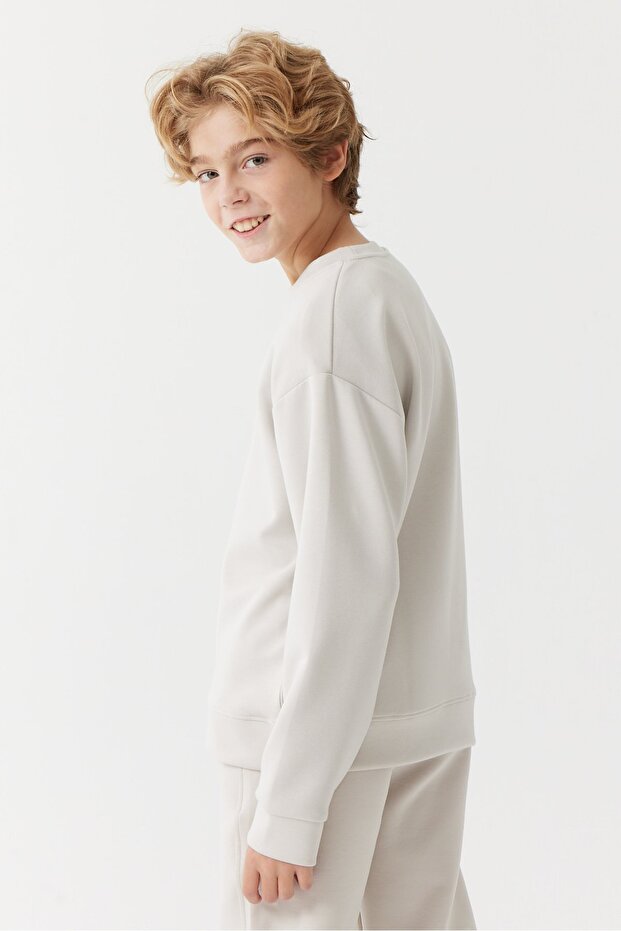 Erkek Çocuk Yazılı Basic Sweat Üst - 6