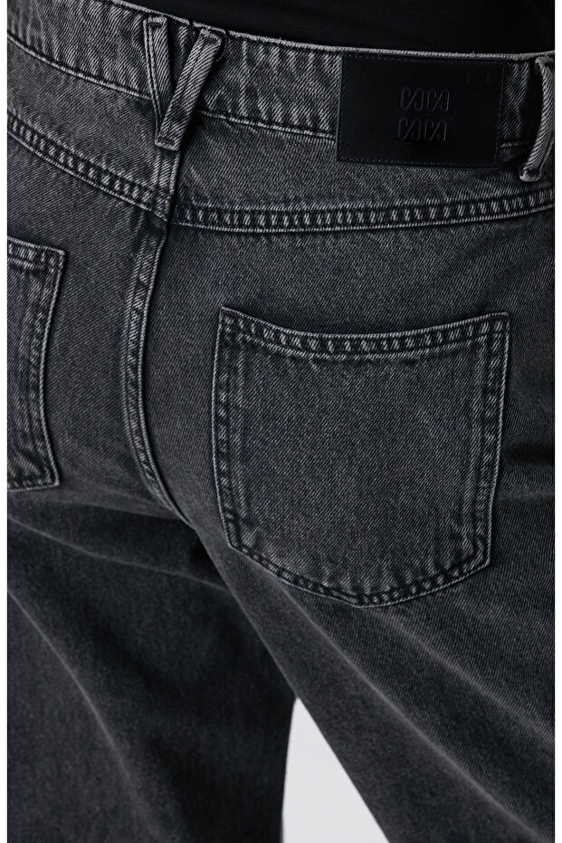Antrasit Denim Pantolon - 6