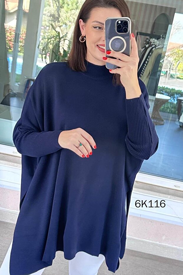 Batwing Sleeve Knitwear Blouse 6K116