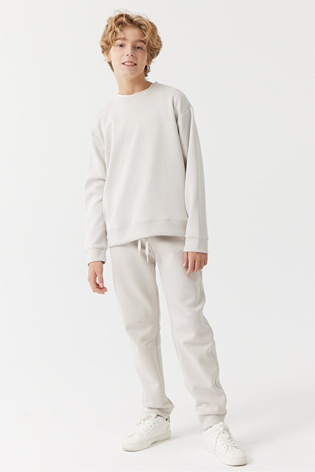 Erkek Çocuk Yazılı Basic Sweat Üst - 8