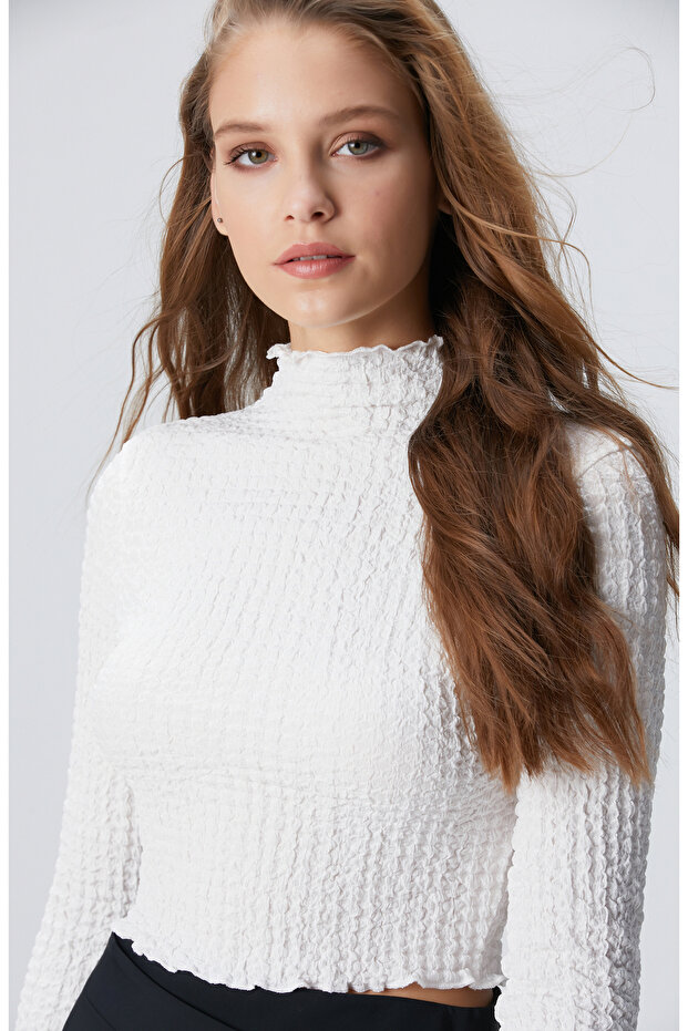 N-Tech Kırık Beyaz Bluz - 2