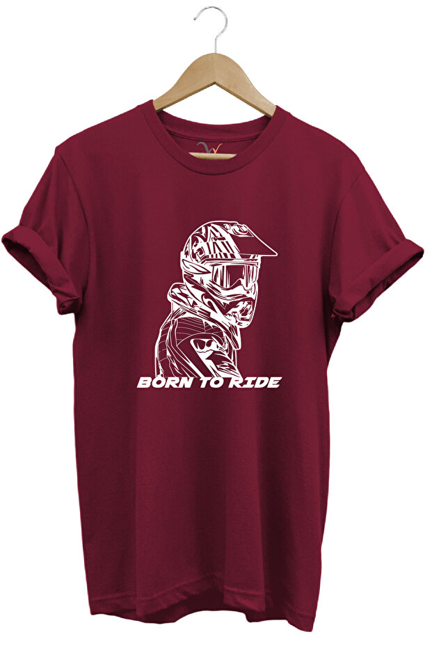 Motorcycle Rider Special Design Gift Born to Ride Printed Summer 100% Cotton T-Shirt