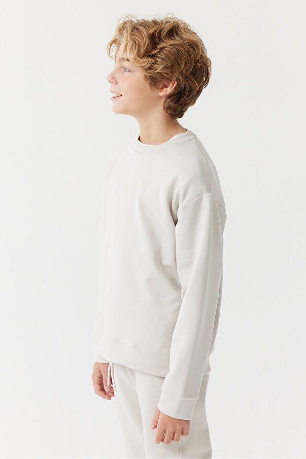 Erkek Çocuk Yazılı Basic Sweat Üst - 3