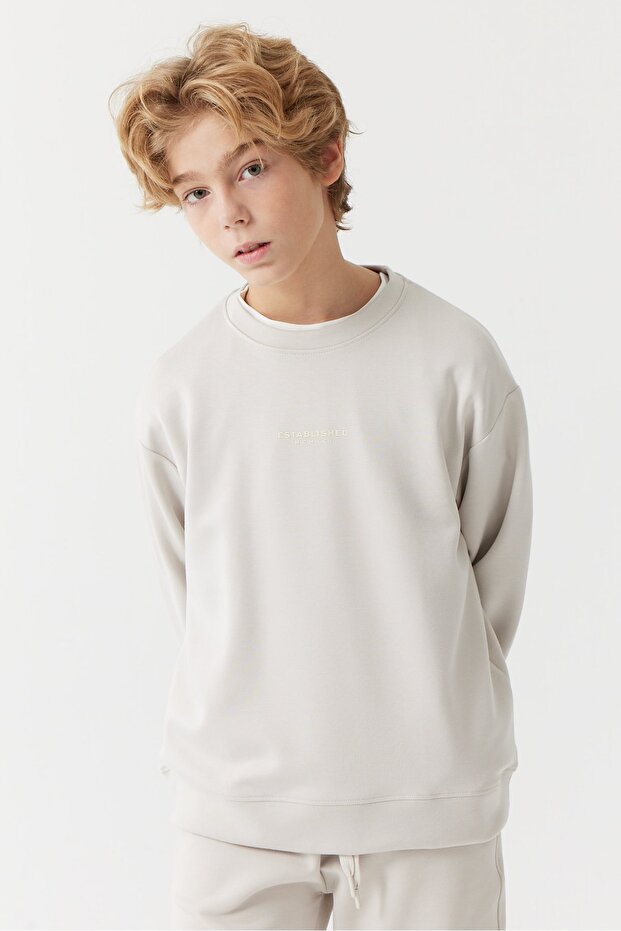 Erkek Çocuk Yazılı Basic Sweat Üst - 2