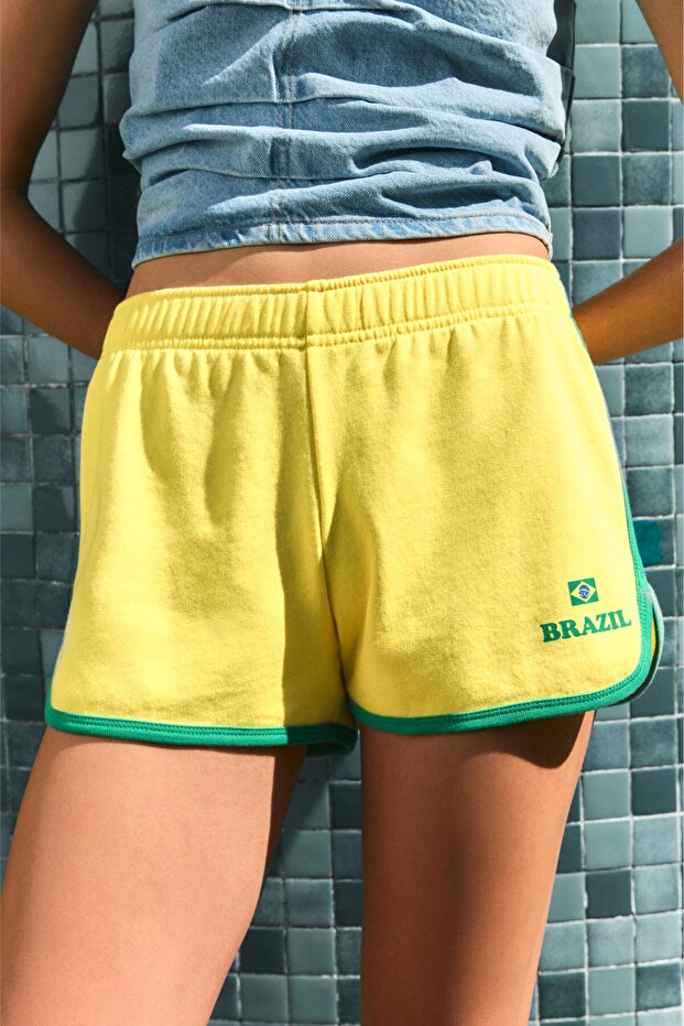 Sarı Brazil şort - 1