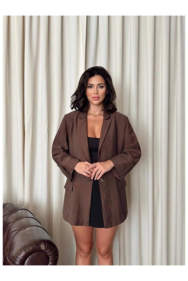 Single Button Jacket 2003 Brown - 4