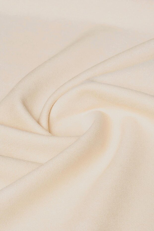 Scuba Suede Ecru Color Knitted Fabric