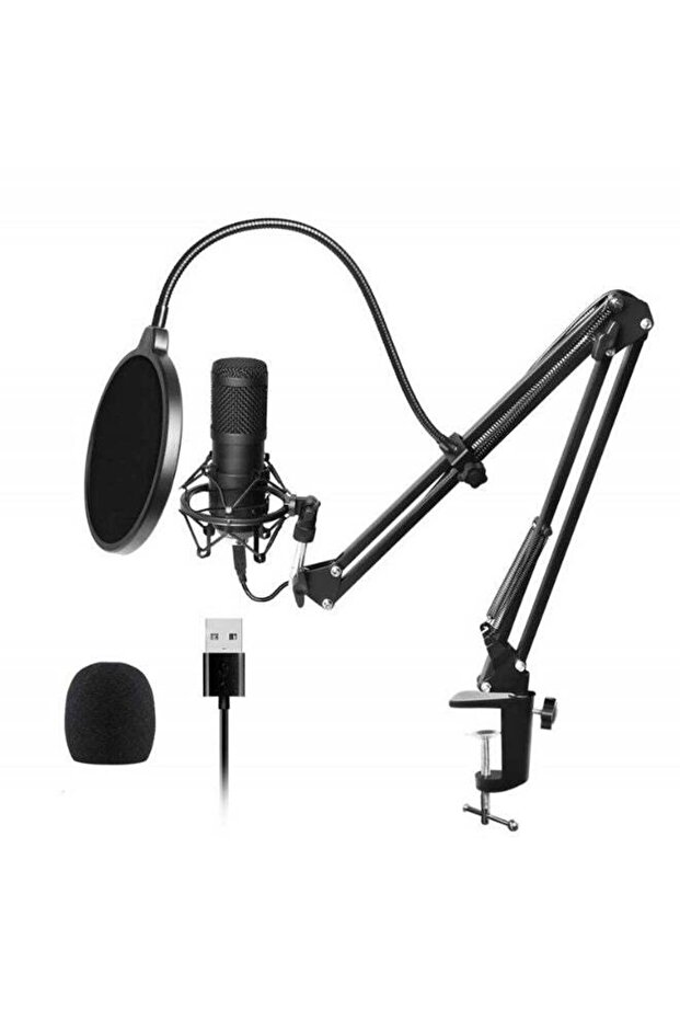 طقم ميكروفون كمبيوتر شخصي، تركيب اهتزاز ذراع قابل للتعديل، - 1