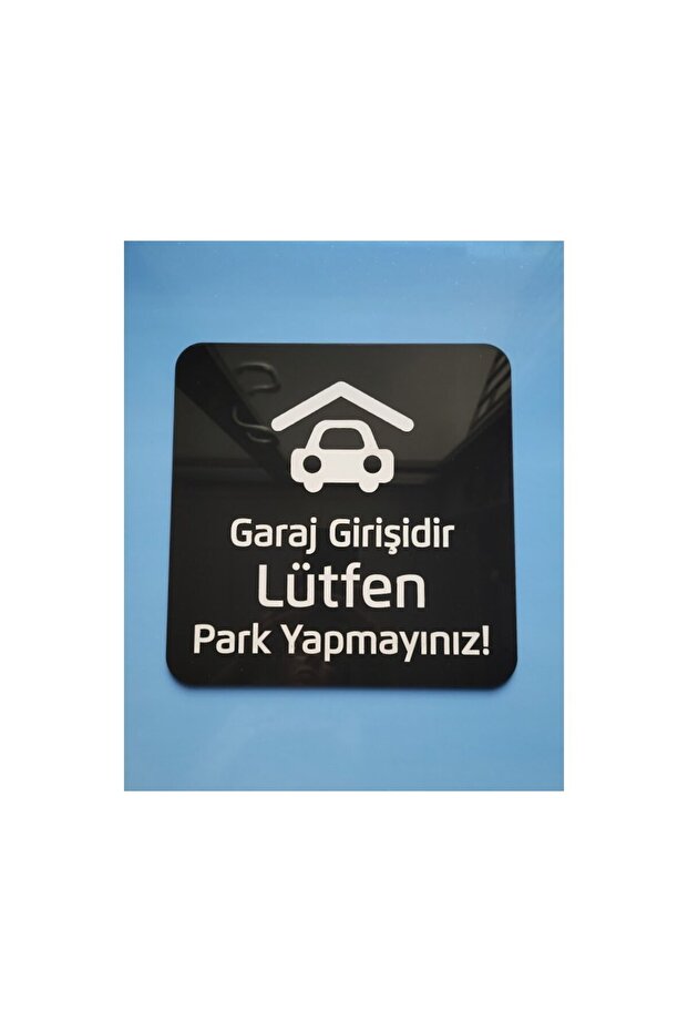 Black White Park No Entry Garage Entrance Sign 15X15 cm