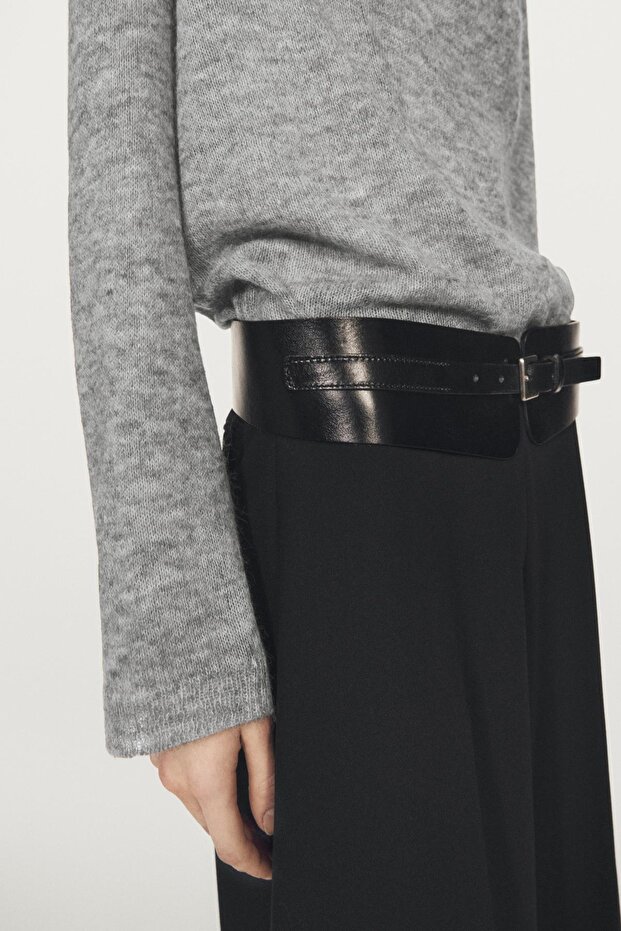 Drapeli yaka triko kazak - 2