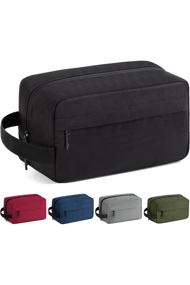 Toiletry Bag Hanging Dopp Kit for Men Water Resistant Shaving Bag with Large Capacity for Travel - Black