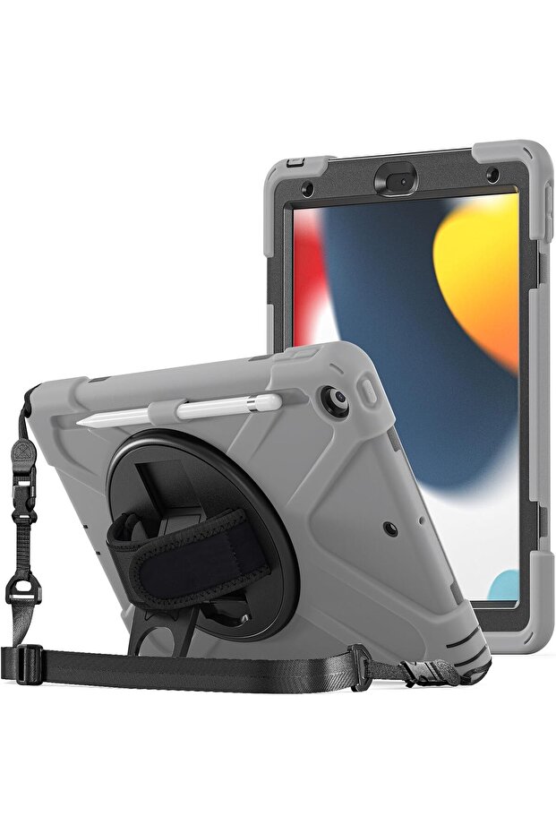 Rugged Case for iPad 9th/8th/7th Generation 10.2" - Grey