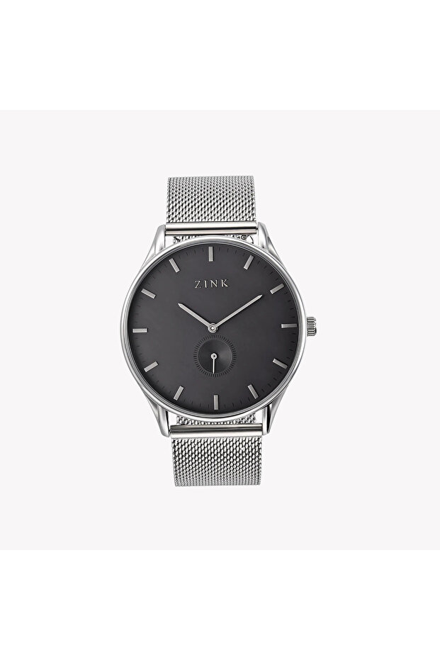 Men's Stainless Steel Watch, Silver/Black | ZK130G5MS-36
