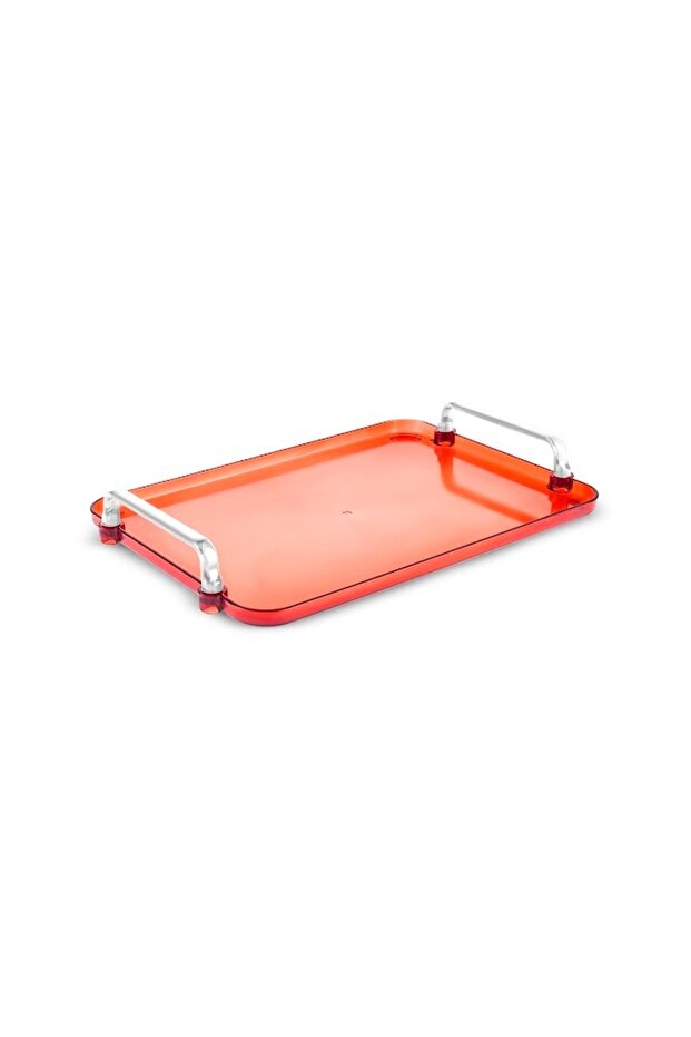 Claro Melamine Rectangular Tray Orange 30 cm - 4