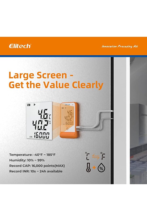 Elitech GSP-6G Digital Data Logger Detachable Buffered Probe Temperature and Humidity - 3