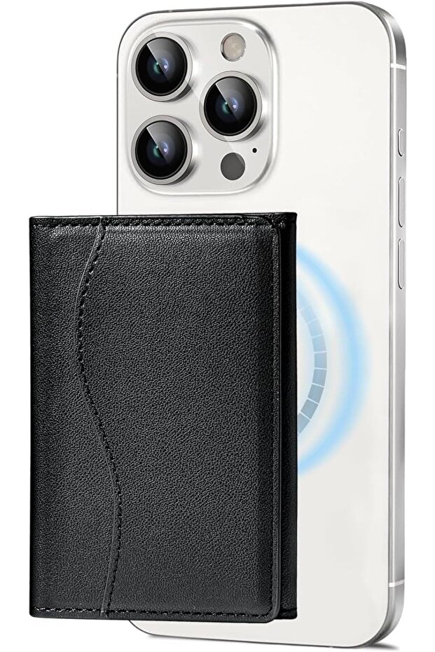 Mag-Safe Wallet – Strong Magnetic Wallet for iPhone 16/15/14/13/12 Series, 6-Card Holder (Black)