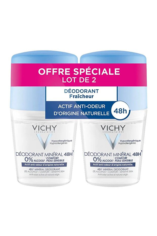 Mineral Deodorant 48 h Roll on Lot of 2*50 ml