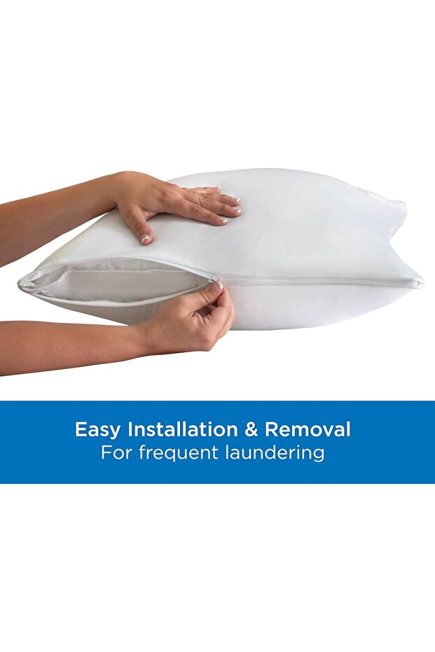 AllerEase Maximum Pillow Protectors for Allergy Protection, Standard/Queen, 4-Pack - 6