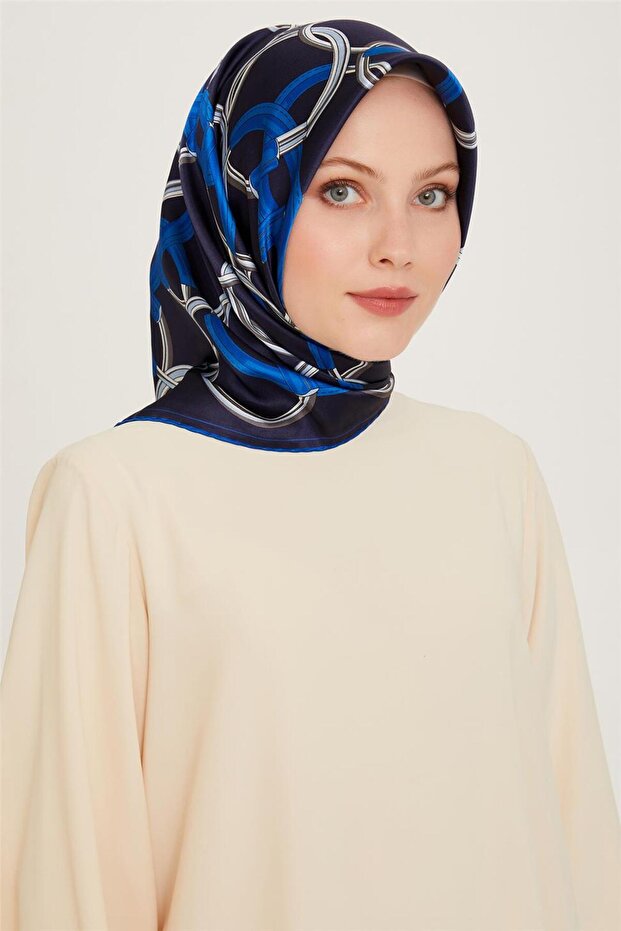 وشاح كلاسيكي منقوش تويل بيور حرير 9203D 55