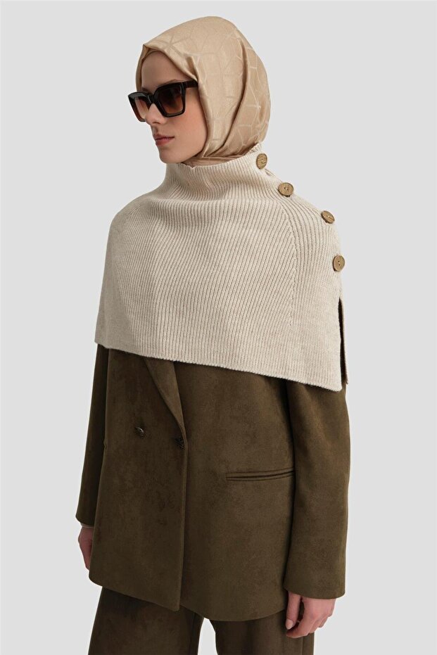 عباءة تريكو 24KD4224 بيج