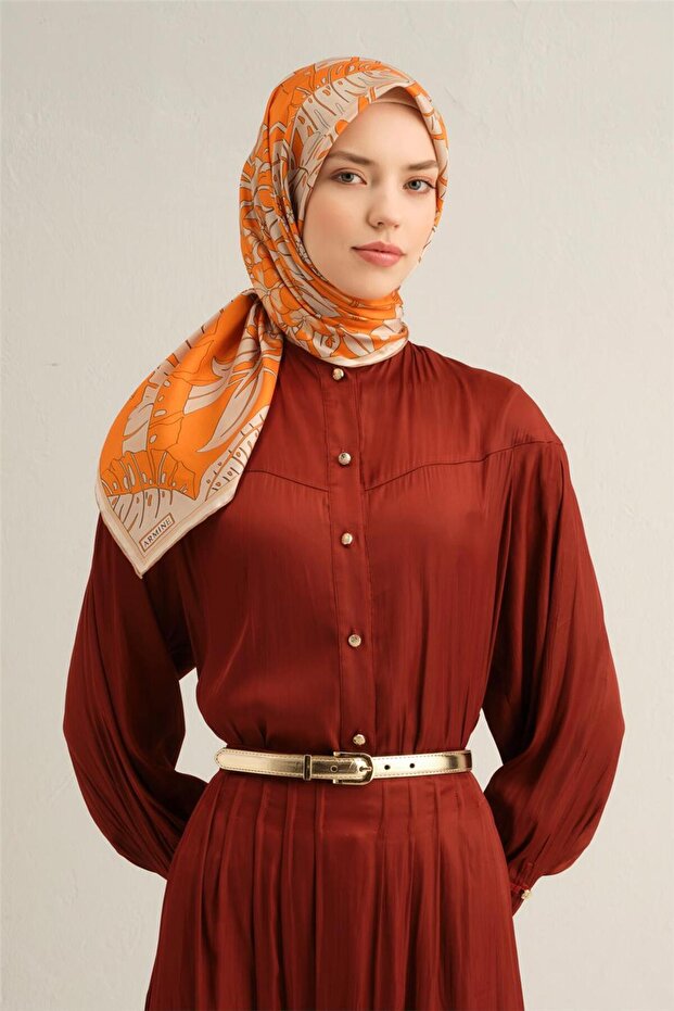 وشاح سيرا من الحرير الخالص بنقشة الزهور 9353D 05