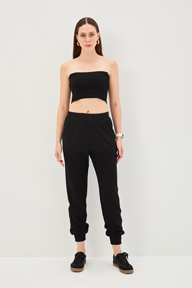 Taşlı Jogger Regular Örme Pantolon - 3