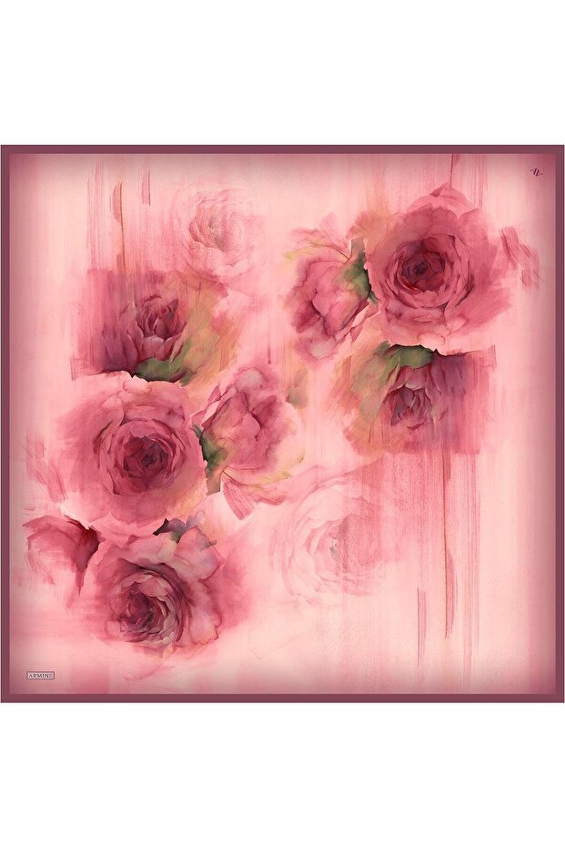 Floral Print Pure Silk Twill Scarf 9426D 11