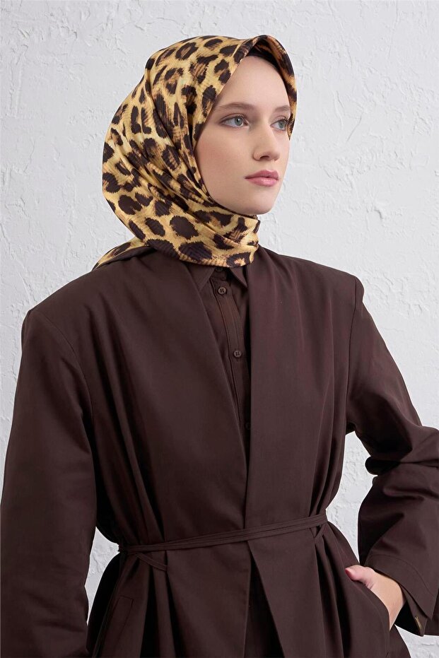 Classic Patterned Pure Silk Twill Scarf 9425D 55