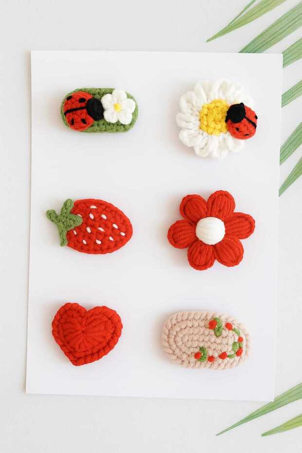 Bagless Baby Buckle Handmade 100% Cotton Mixed 6-Piece Clip Baby Buckle Antiallergic Pinterest (0-3 Years)