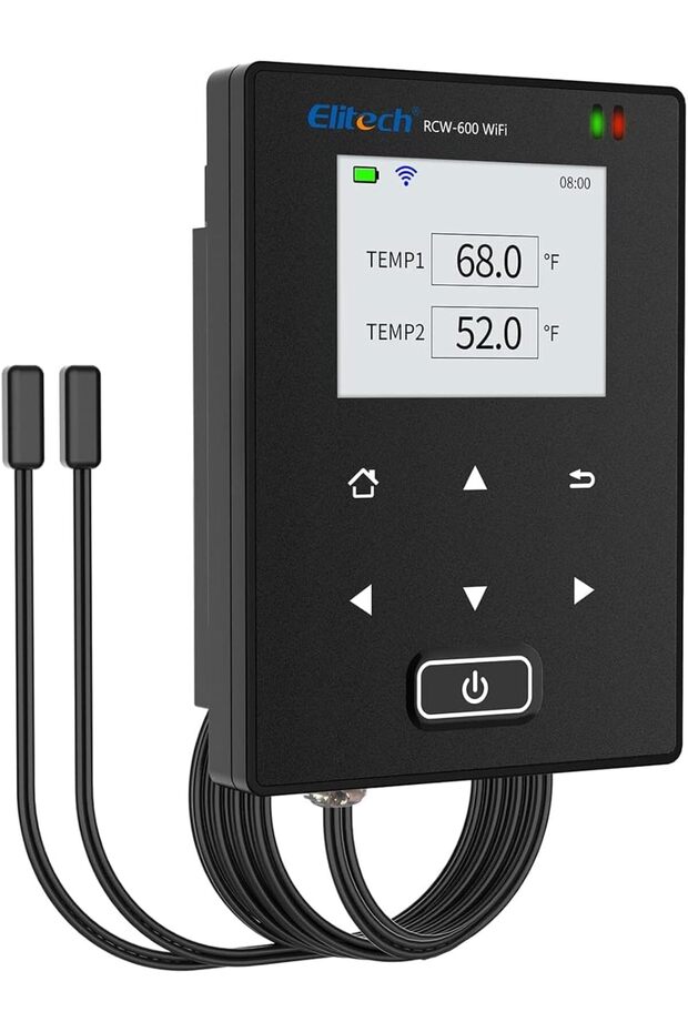 Elitech RCW-600 WiFi Temperature Data Logger with 2 External Sensor Probes - 1