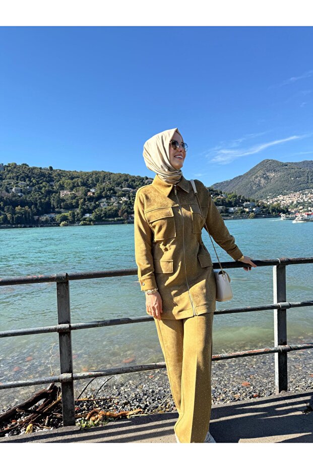 SERPME TAŞLI SÜET TAKIM - 3