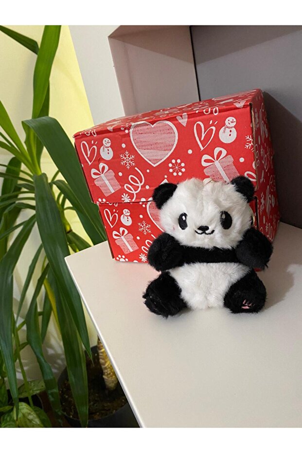 Large Size Keychain with Plush Panda Figure