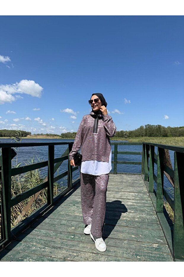 TAŞ AKSESUARLI TRİKO TAKIM - 2