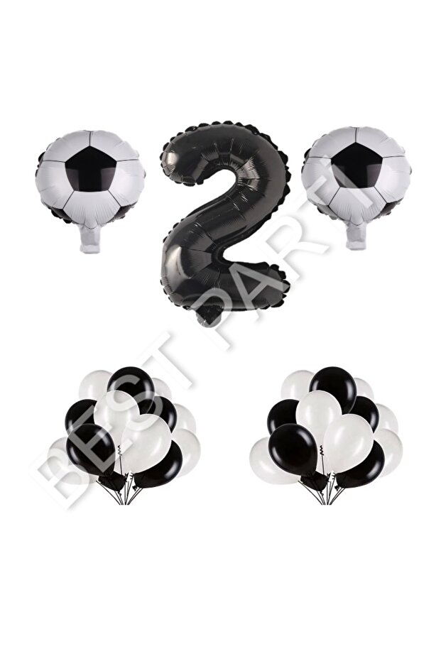 Soccer Ball Number Balloon Birthday Set Age 2