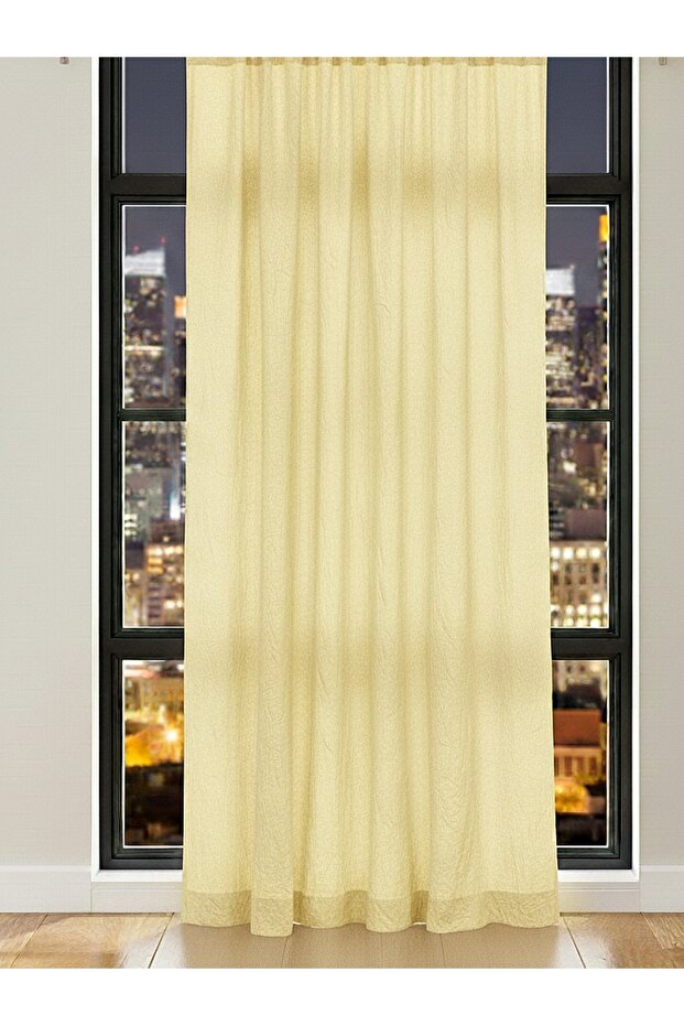 Fon Perde Pile-Free Closing Curtain Sunshade Ironing-Free Wrinkle-Free Straight