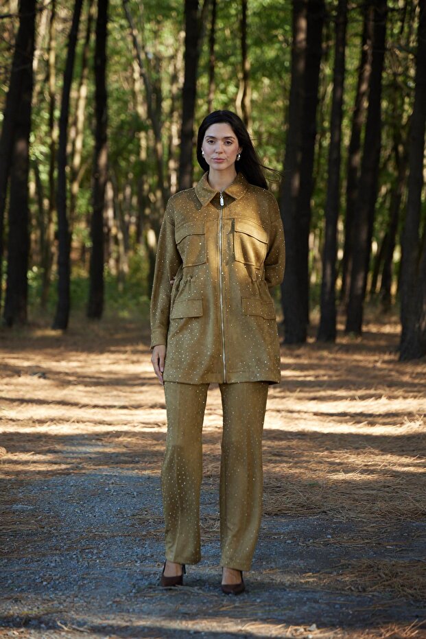 SERPME TAŞLI SÜET TAKIM - 6