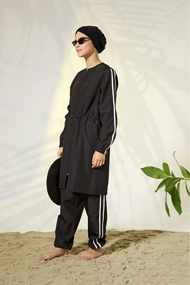 BİYELİ MANŞETİ LASTİKLİ MAYO - 1