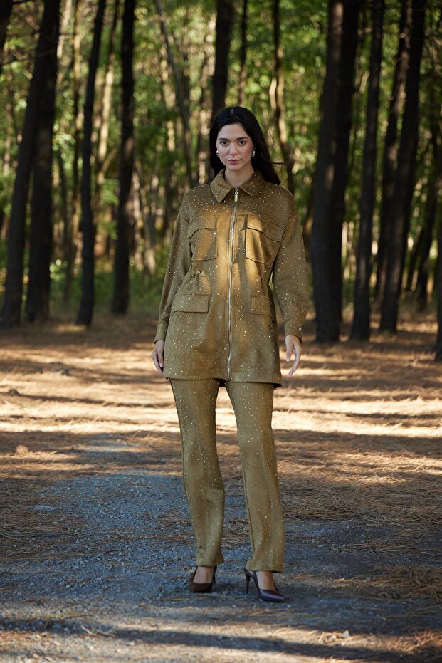 SERPME TAŞLI SÜET TAKIM - 7