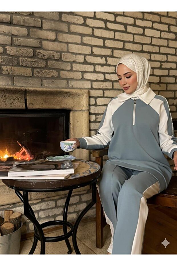 ŞERİT DETAYLI FERMUARLI TAKIM - 2