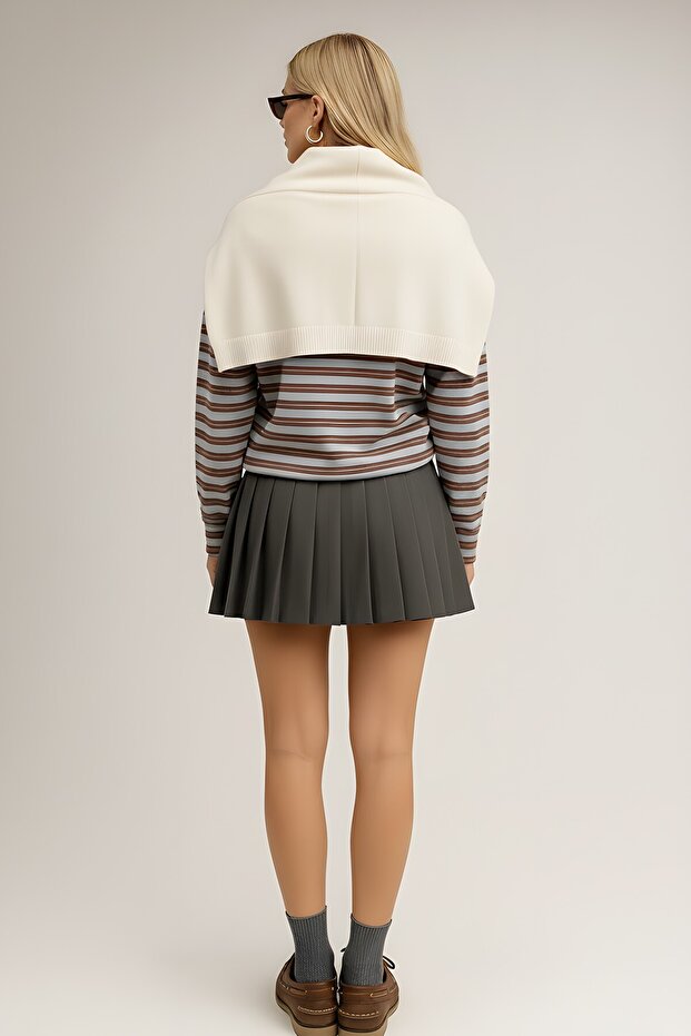 Kare Parçalı Atkı - 3