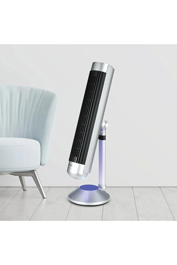Breeze Tower Fan with Quiet Cooling, Oscillation, Adjustable Speeds & Remote Control – Slim Design