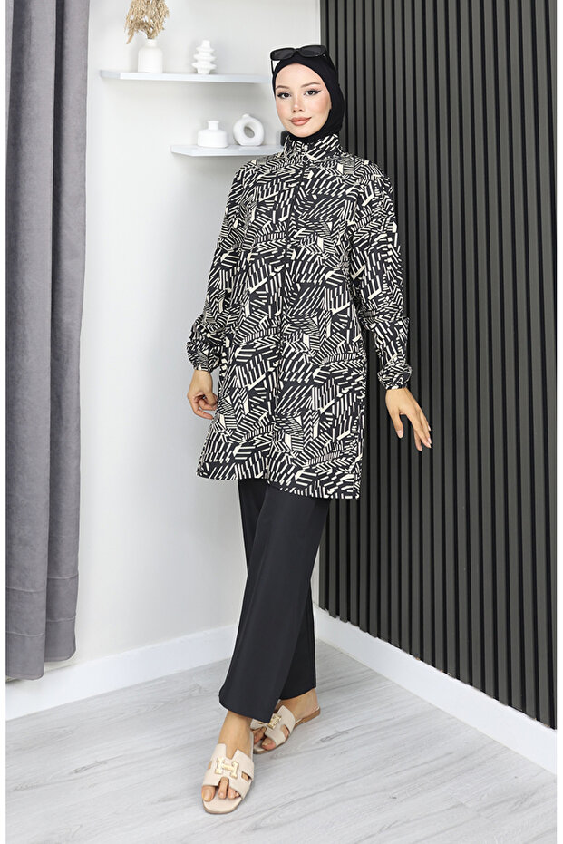 Zestaw 3-częściowy kostium kąpielowy z wzorem rozgwiazdy 1903-06 Turkusowy - 1